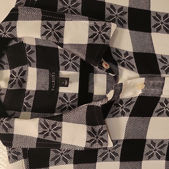 Talbot's Buffalo Check Button down Top - Picture 2 of 6